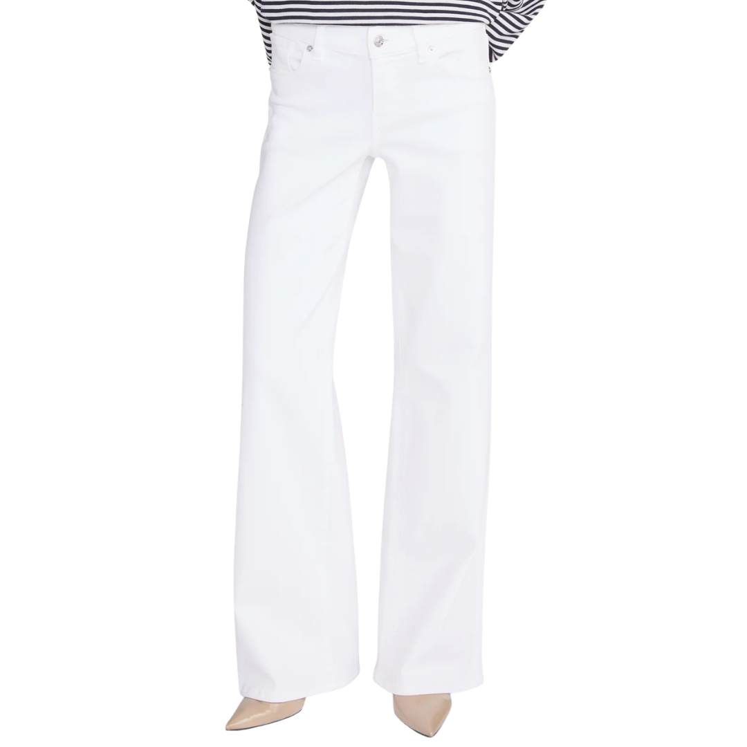Low Rise Le Slim Palazzo in White