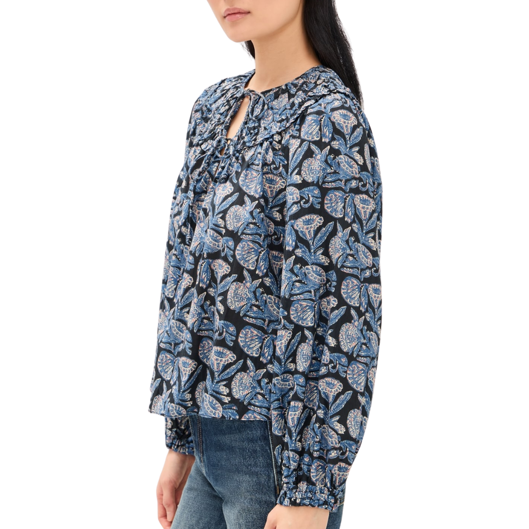 Florelle Cotton Blouse in Zinnia