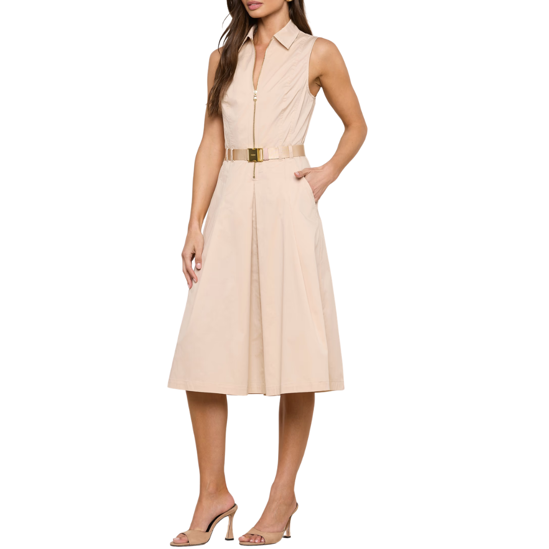 Kylo Poplin Shirt Dress in Biscuit