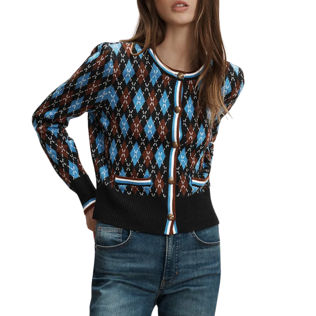 Sylvane Cardigan in Black Multi