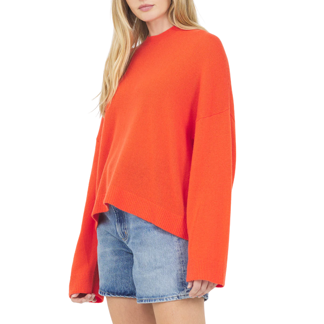 Rhodes Cashmere Pullover in Aperol