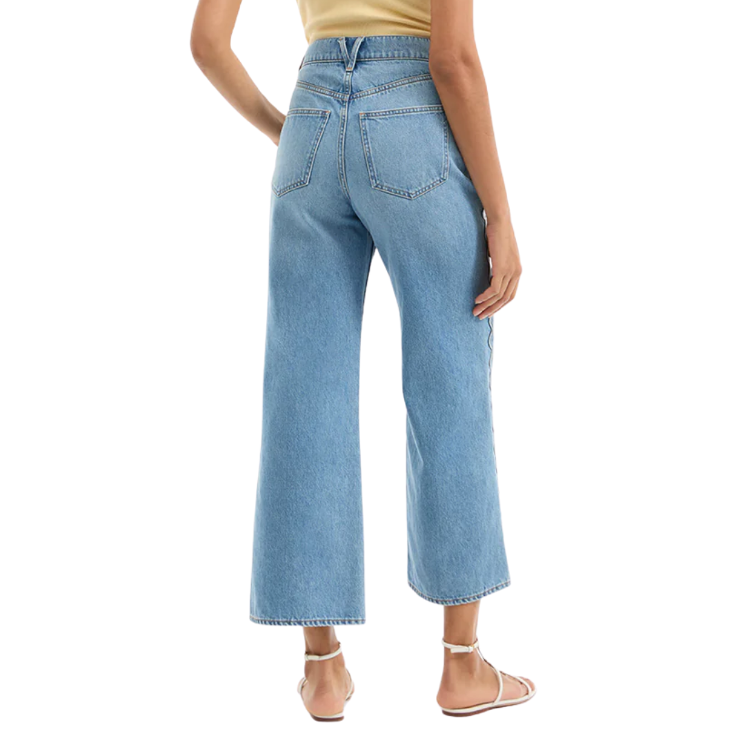 Taylor Scalloped Cropped Jean in Nova