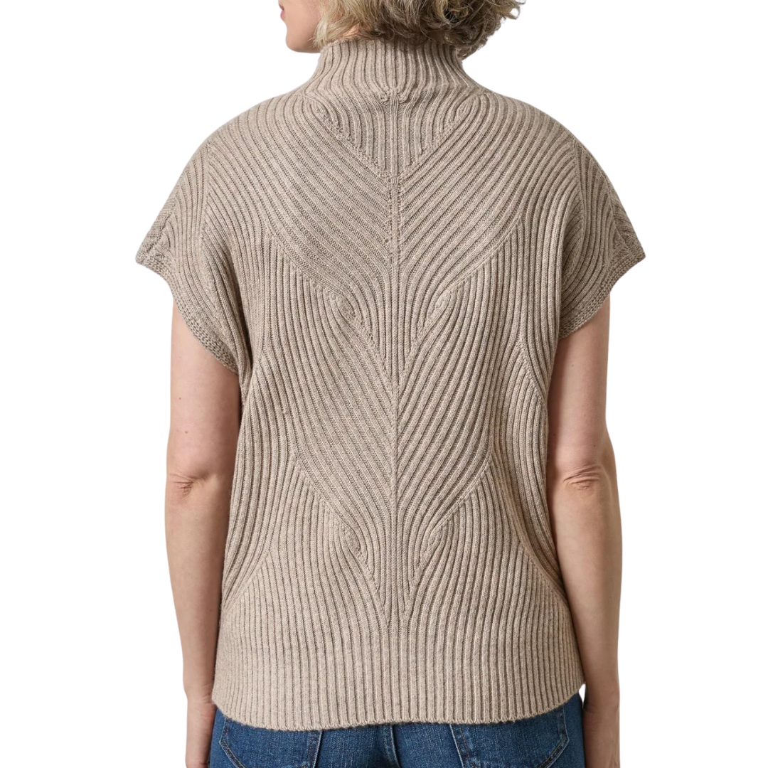 Cable Wedge Sweater in Birch