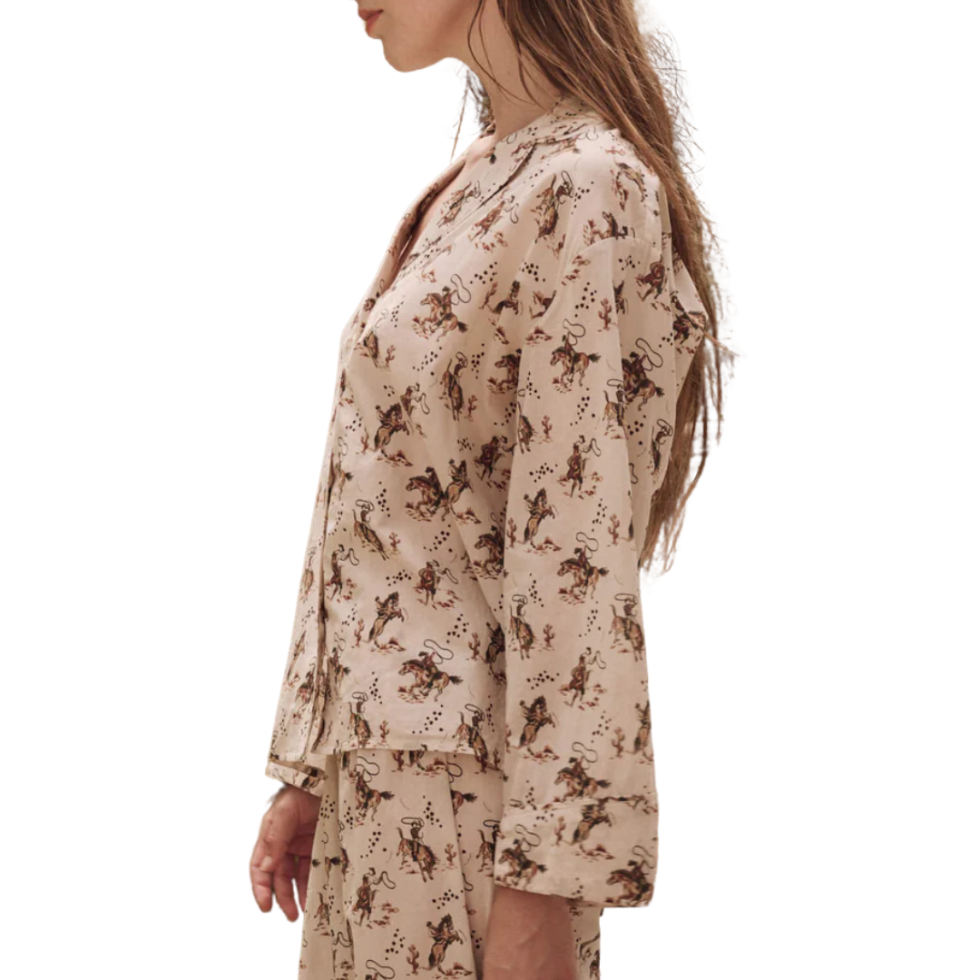 The Pajama Shirt in Cream Cowboy