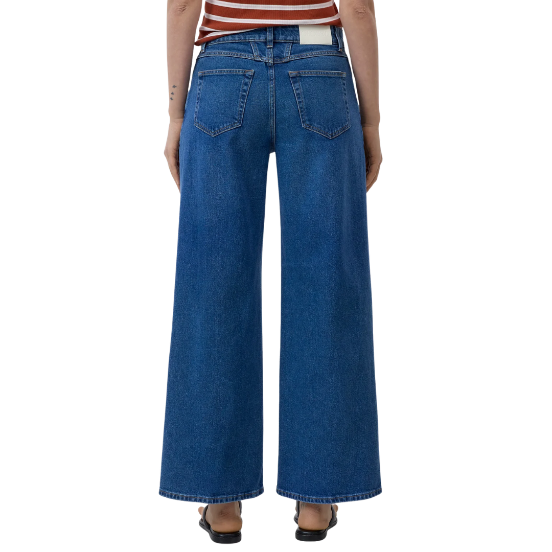Jayla Wide Jeans in Mid Blue