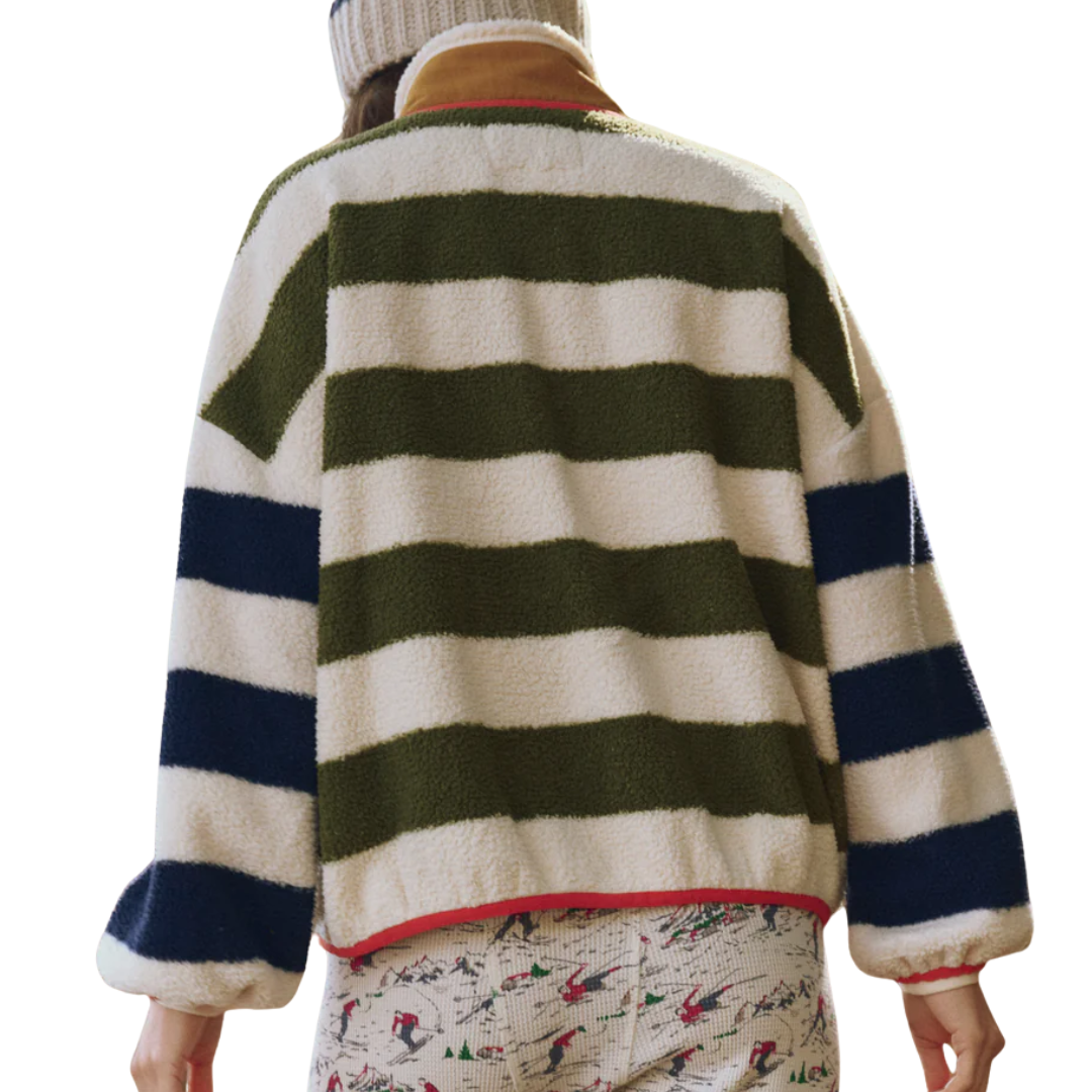 Plush Terrain Full-Zip in Mixed Heritage Stripe