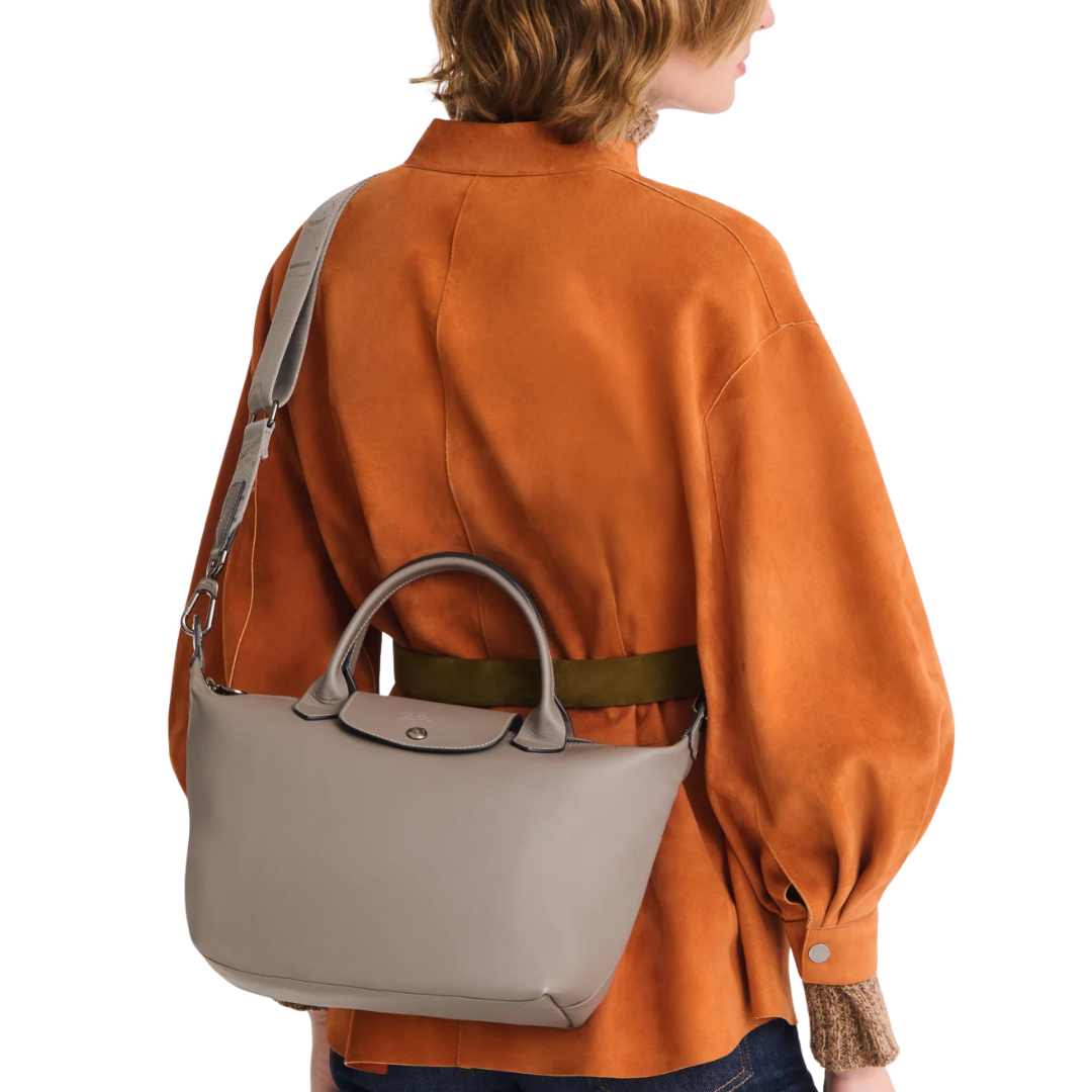 Pliage Xtra Leather MD Crossbody Bag in Turtledove