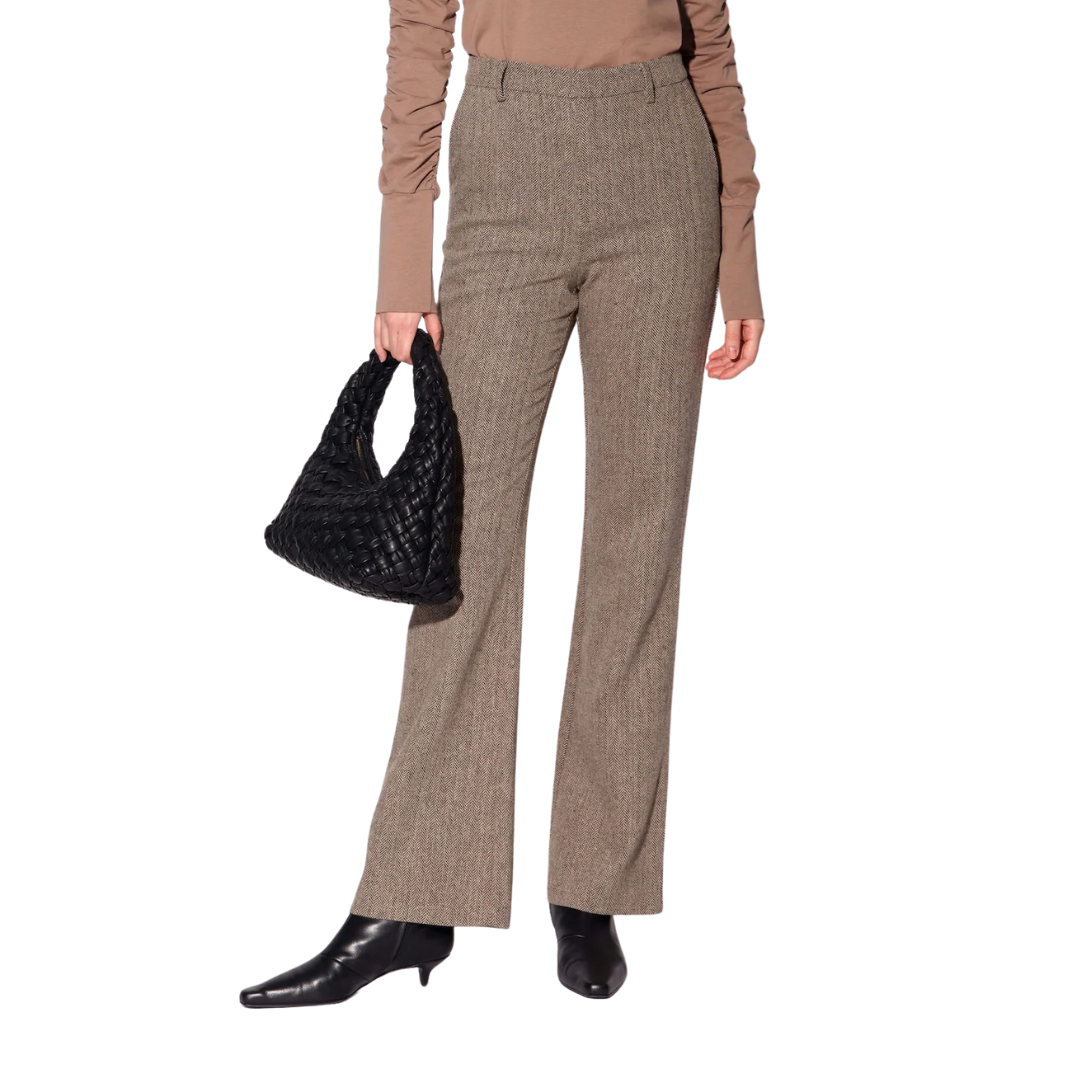 Shane Pant in Brown Herringbone