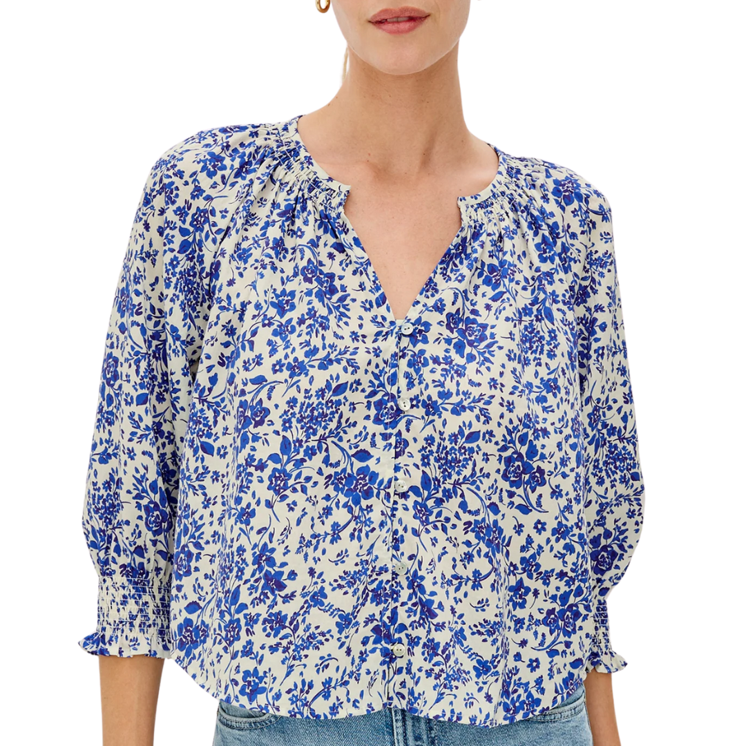 Mariah Top in Blue Marguerite