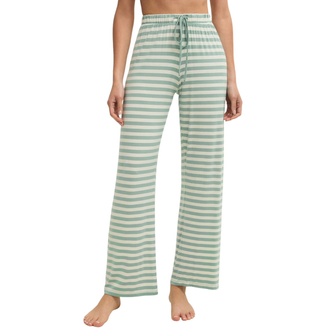 So Sweet Stripe Pant in Crystal Green