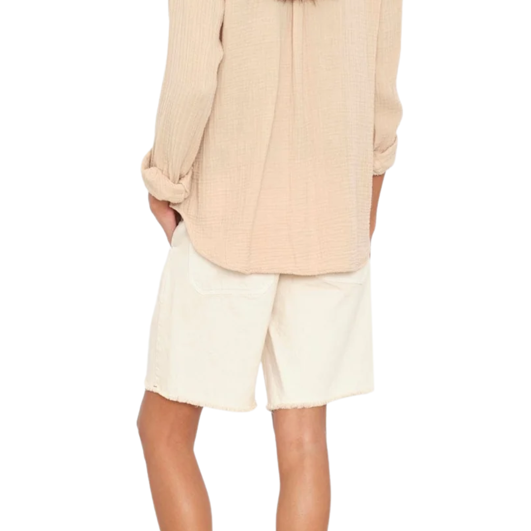 Knox Denim Short in Vanilla Bean