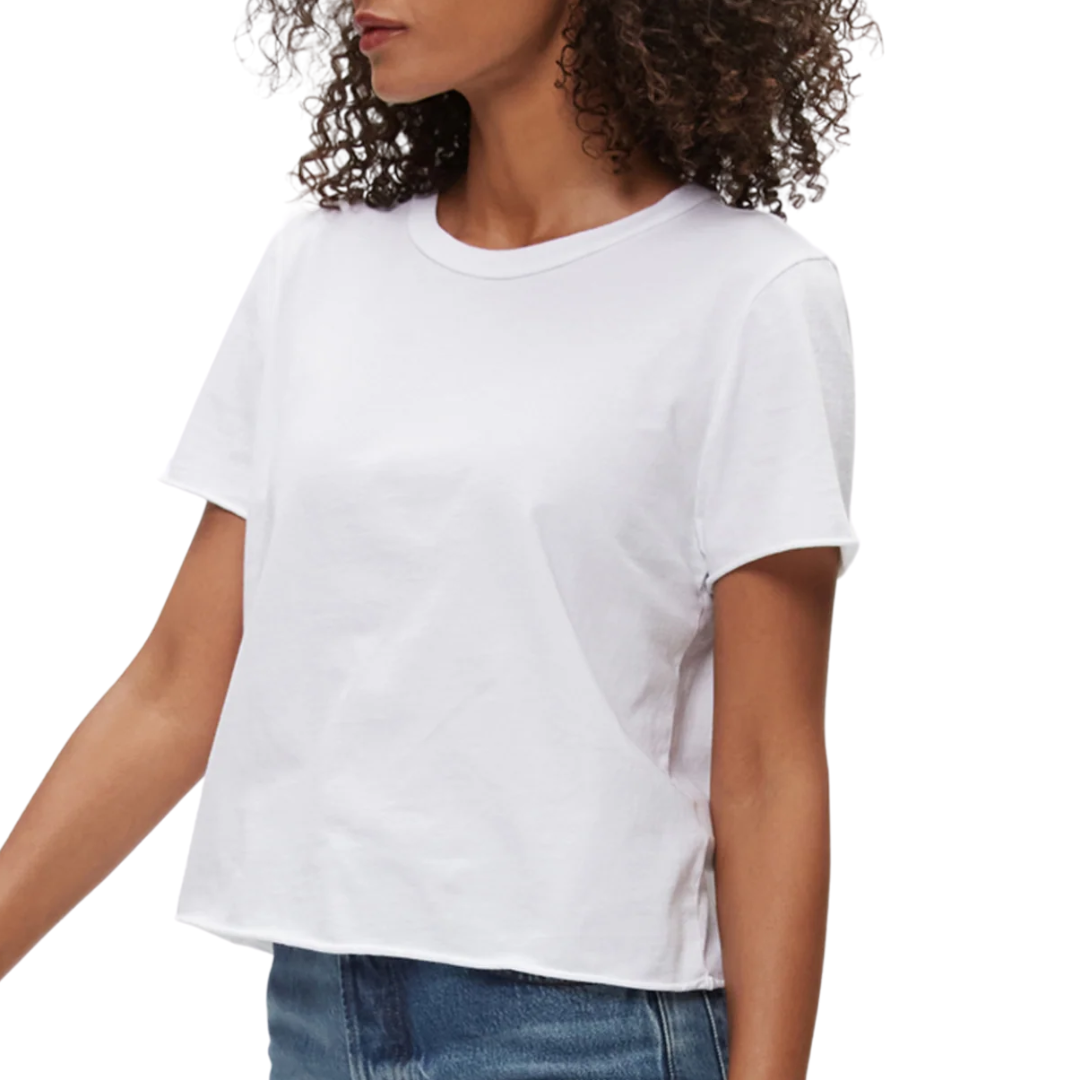 Jackie Crewneck Tee in White