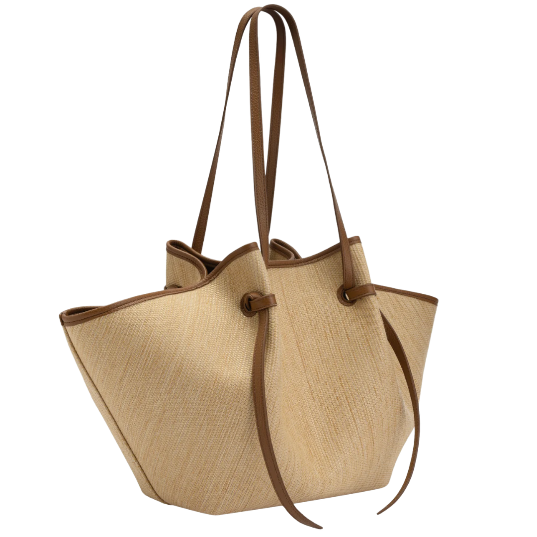 Large Mochi in Biscuit Woven Raffia