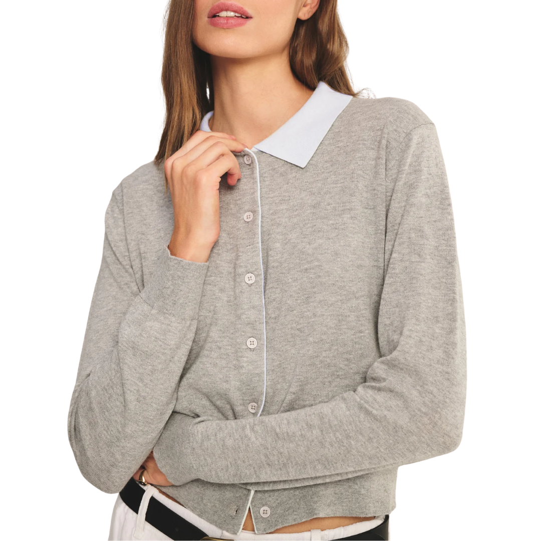 Riven Cardigan in Heather Grey