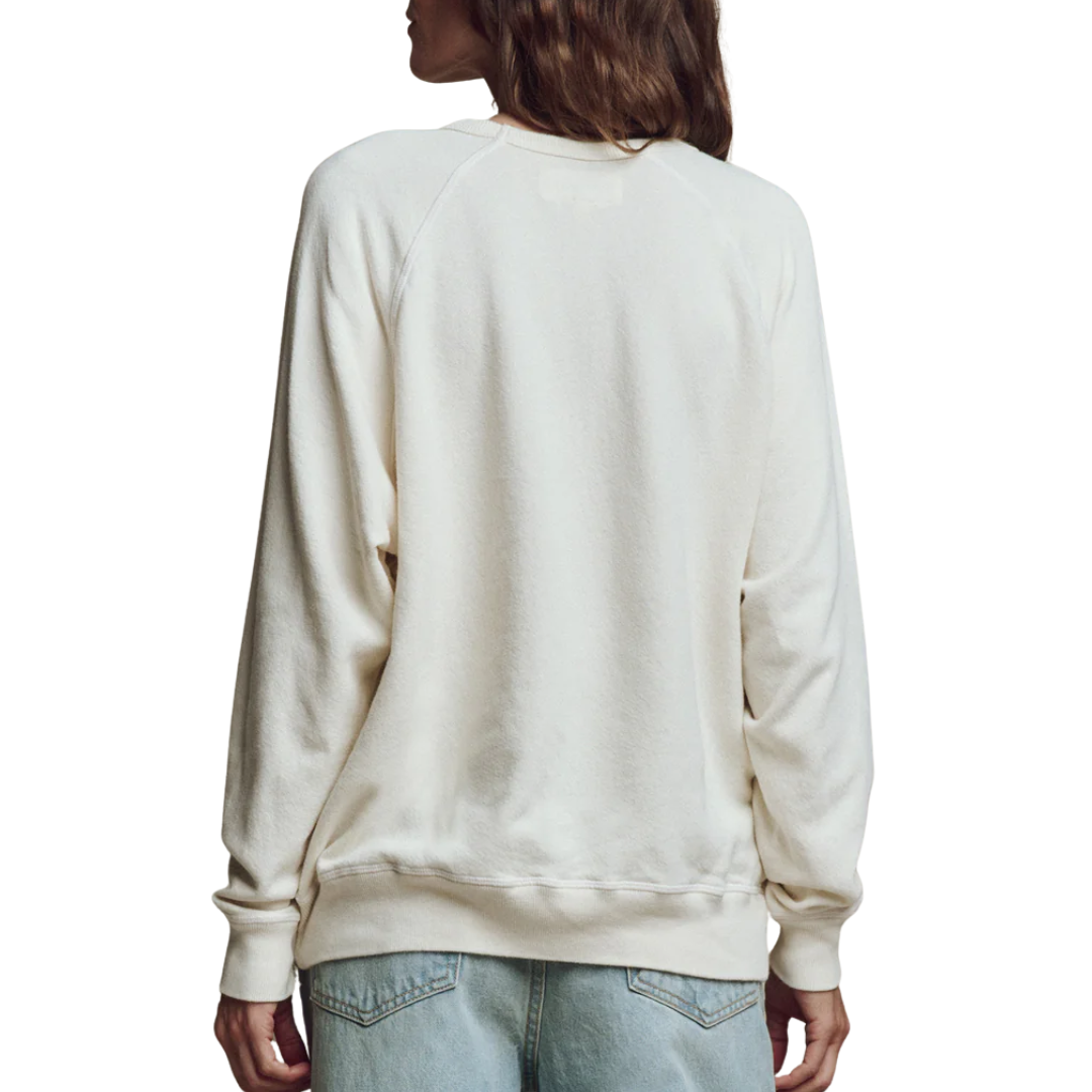 The College Sweatshirt in Washed White