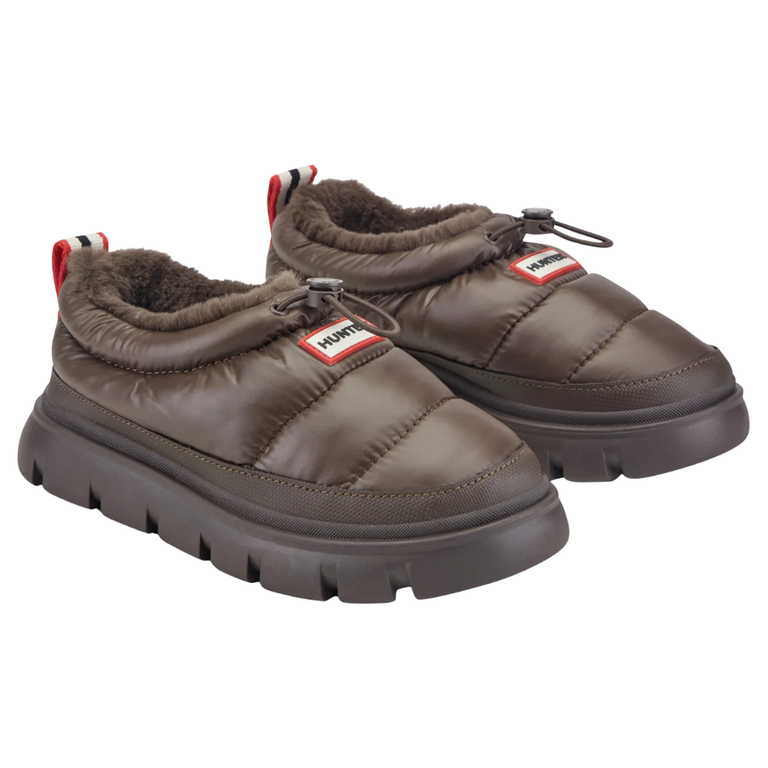 Madi Insulated Water Resistant Slip-on Mules in Dark Brown