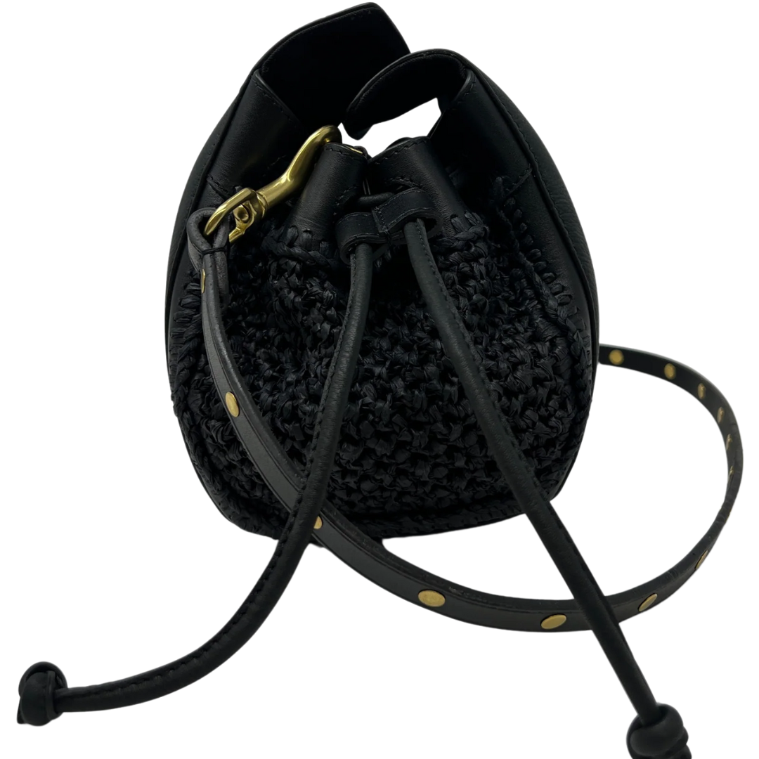 Ascot Crossbody in Black Mesh