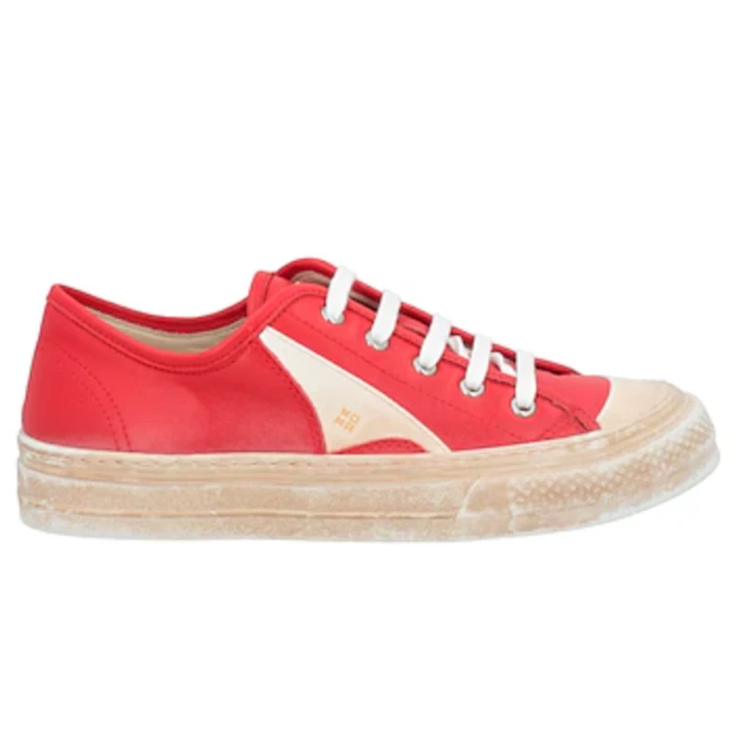 Gomma Double Sneaker in White/Red