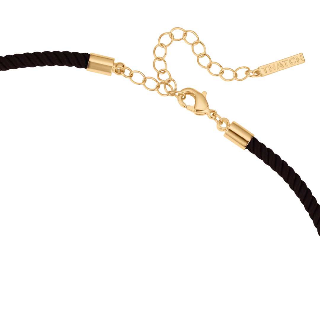 Coco Silk Cord Necklace in Noir