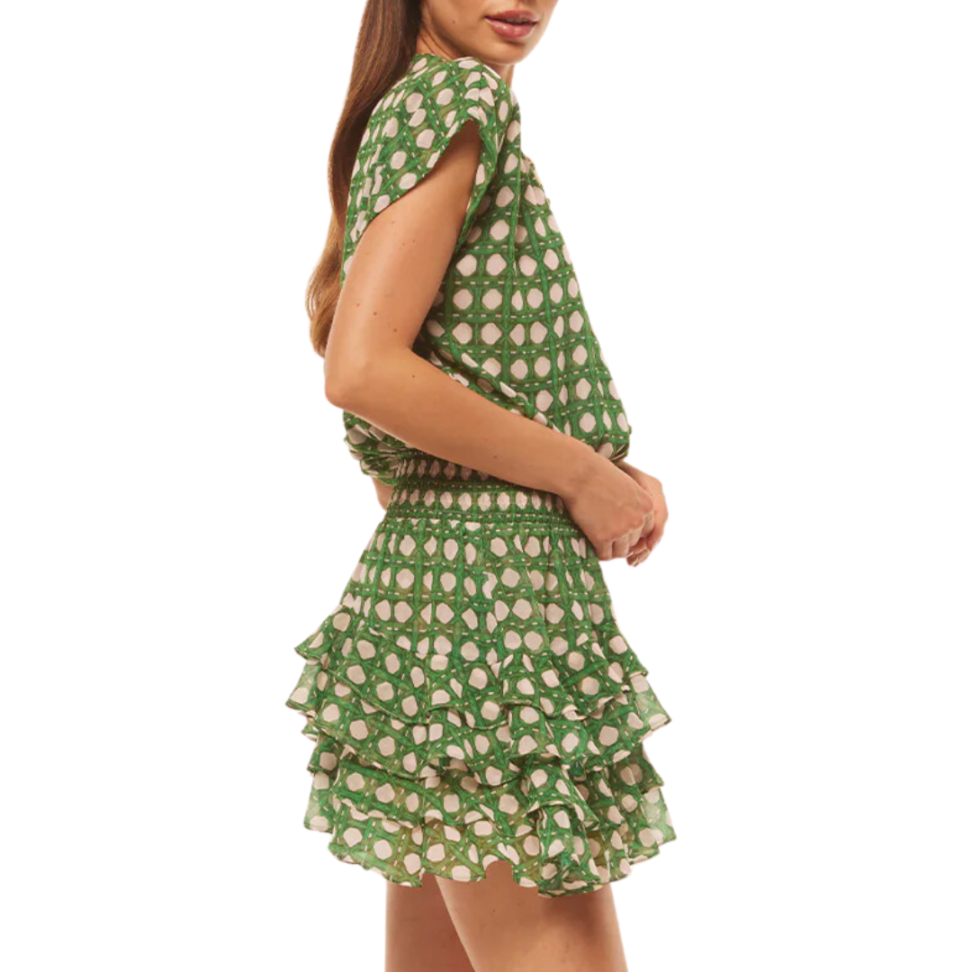 Evie Dress in Rattan Tile