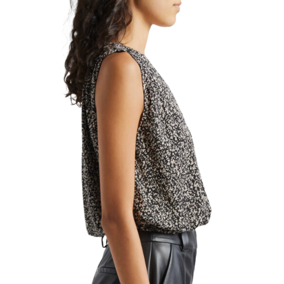 Sierra Sleeveless Blouse in Black Sahara