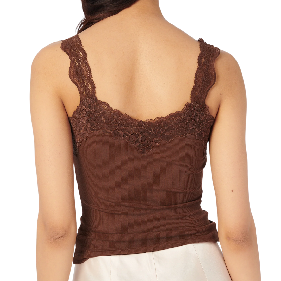 Lani Rib Knit Tank in Malt
