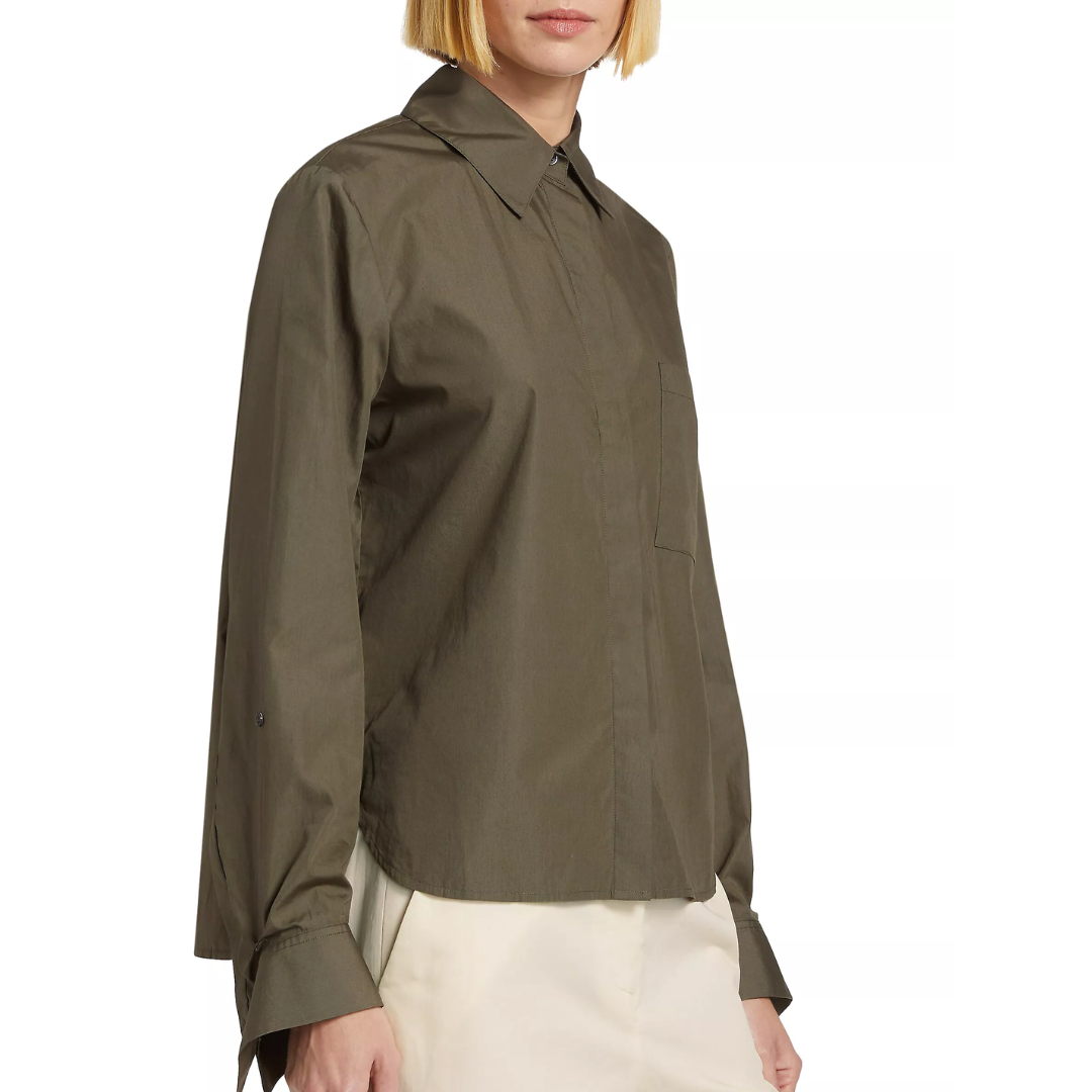 Boyfriend Shirt in Jungle Green