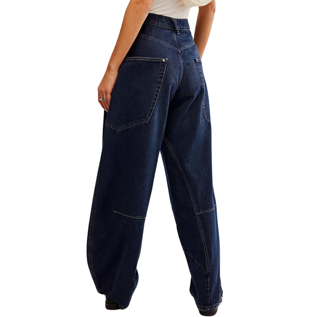 We The Free Sugar And Spice Barrel Jeans in Spooky Blue