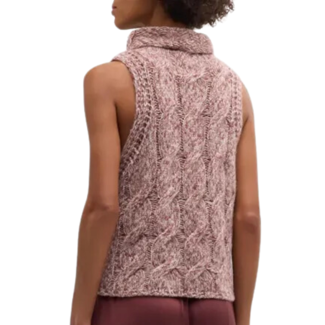 Saige Marled Cropped Turtleneck in Marled Cimarron