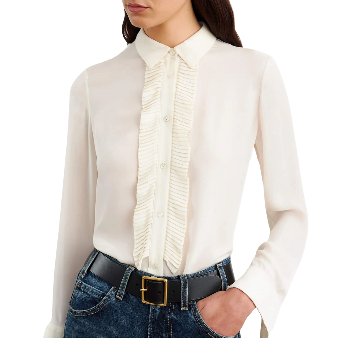 Danika Silk Shirt in Ivory