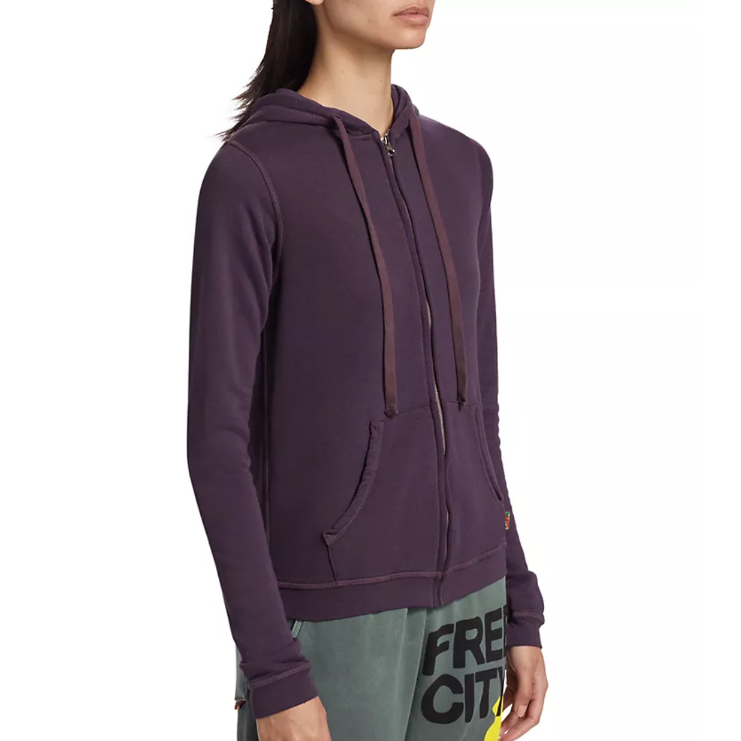 Superfluff Lux Zip Hoodie in Plumshrooms