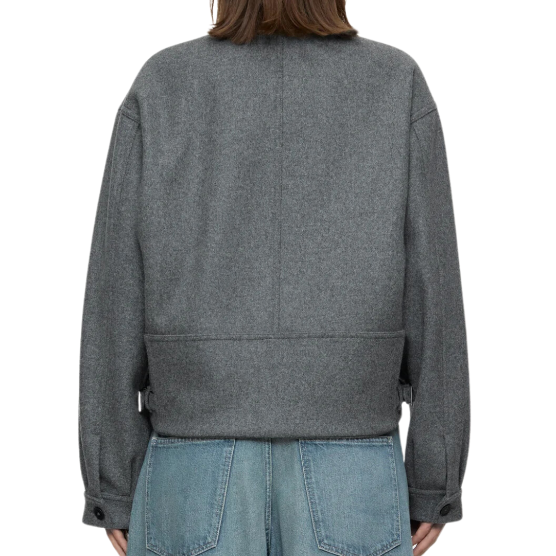 Short Jacket in Dark Grey Melange