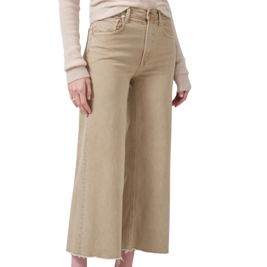 Lyra Wide Leg Crop in Porcini