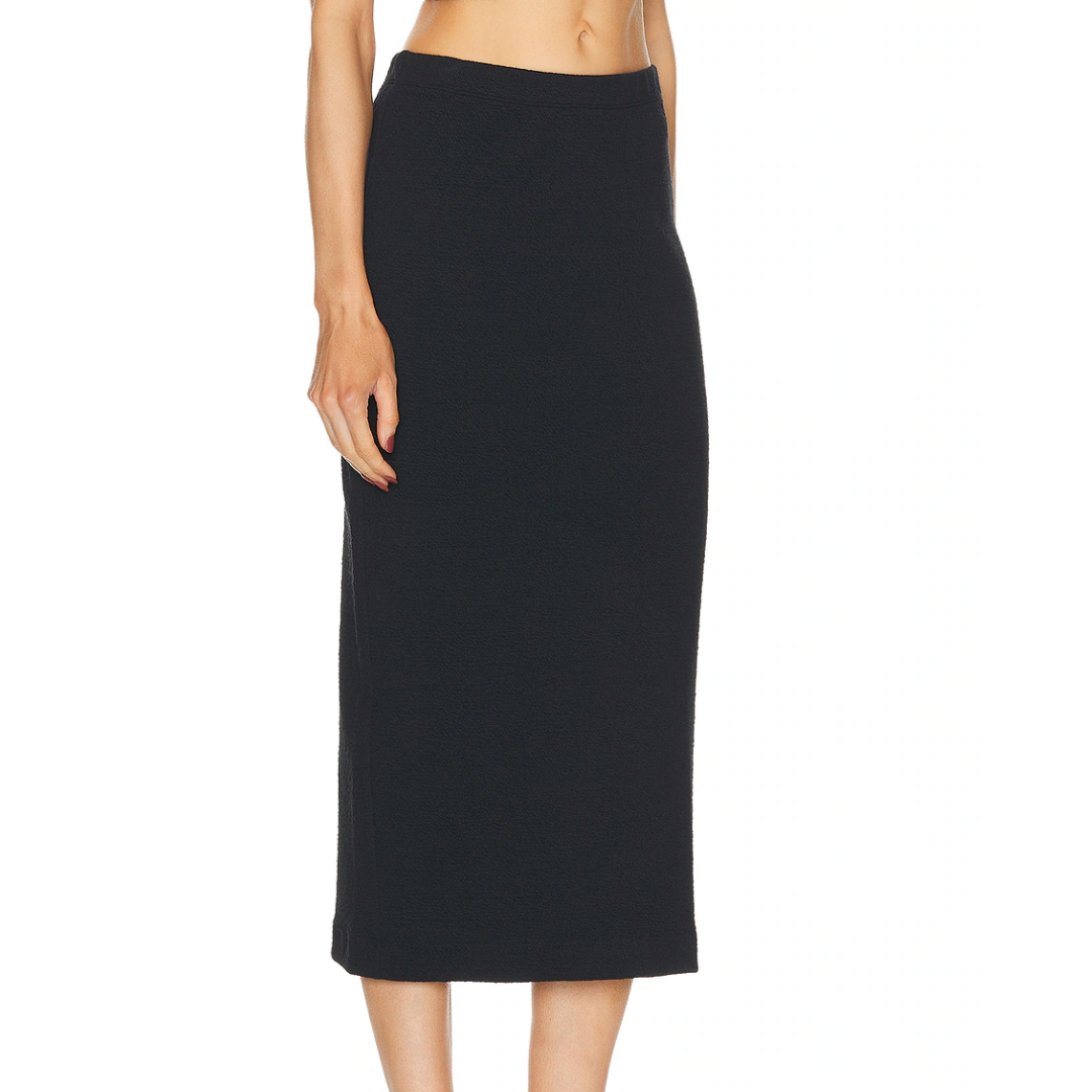 Textured Jacquard Skirt in Black