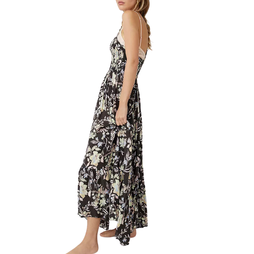 Heat Wave Printed Maxi Dress in Midnight Combo