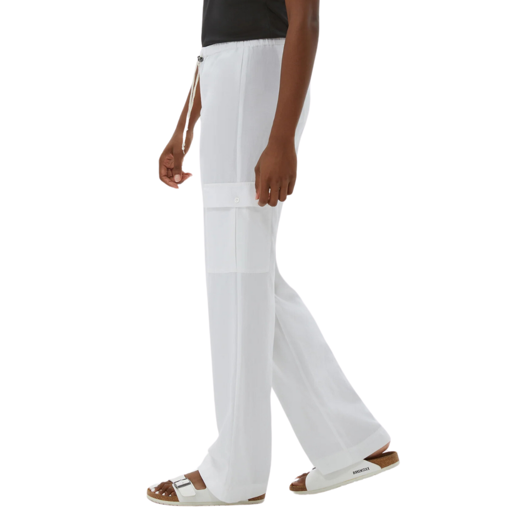 Seaview Easy Leg Cargo Pant in White