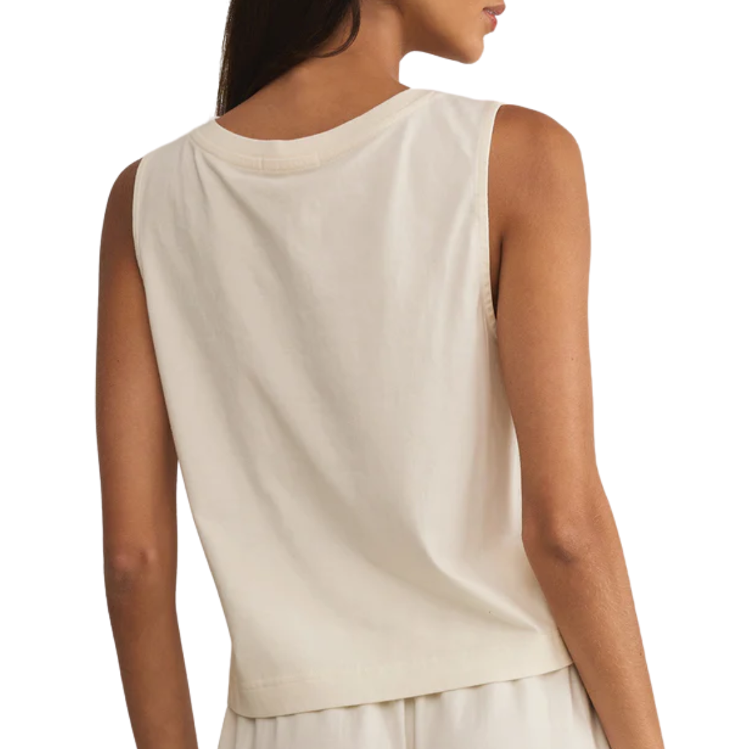 Sloane V-Neck Top in Sea Salt
