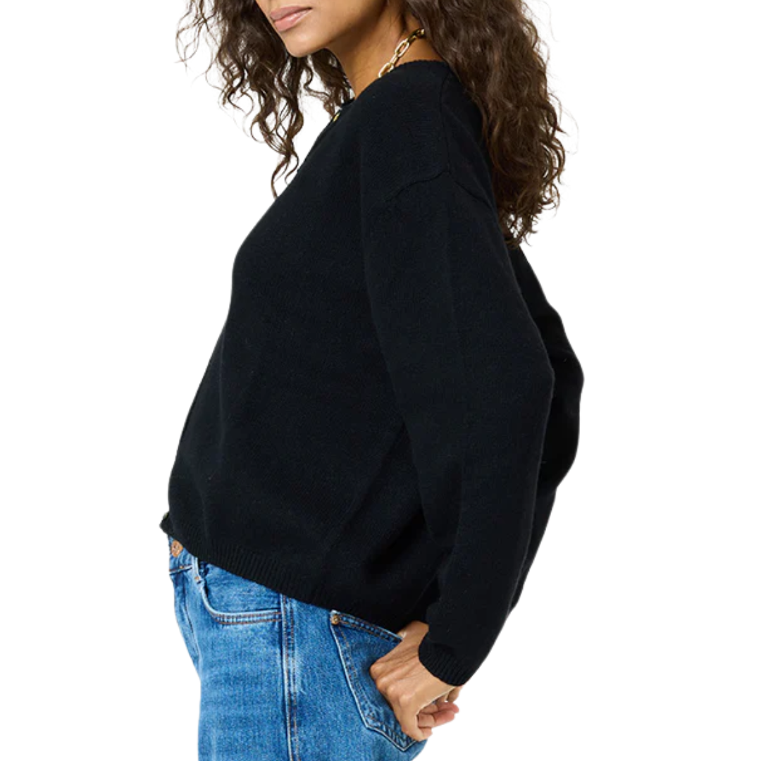 Bassett Cashmere Cardigan in Black