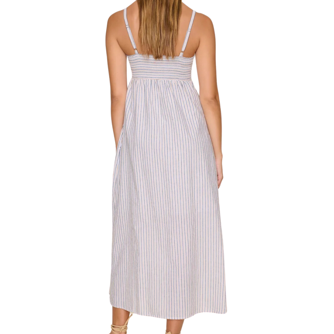 Flavia Dress in Mocha Stripe