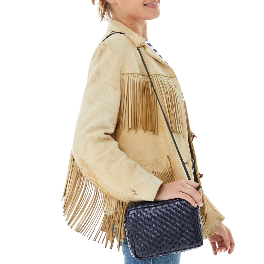 Midi Sac in Twilight Woven Checker