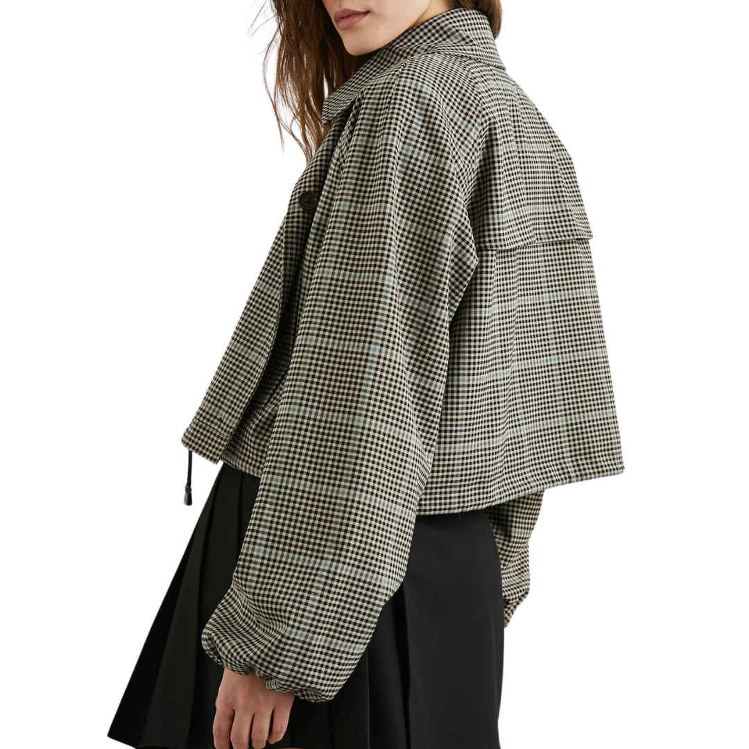 North Jacket in Teal Multi Check