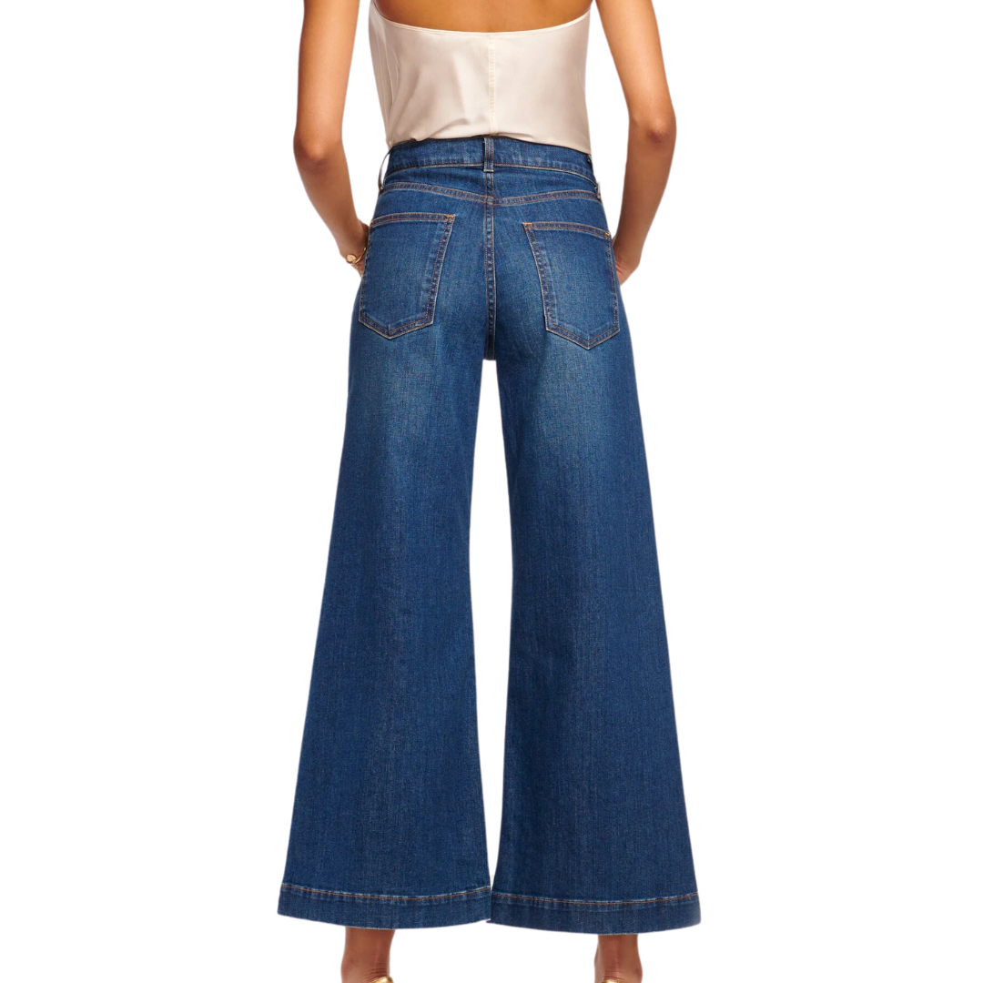 Wide Leg Cropped Tyra Jean in Medium Wash