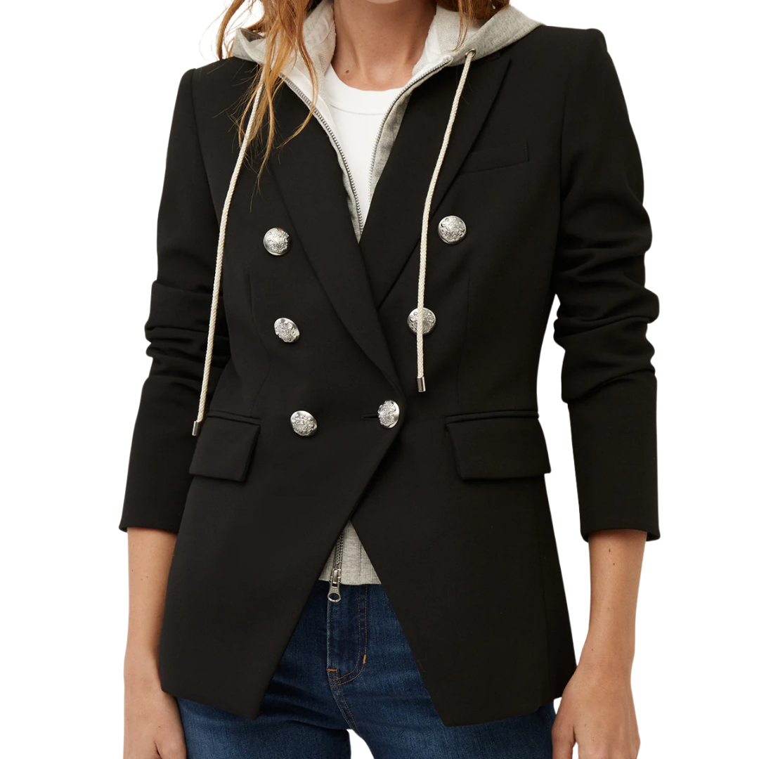 Miller Dickey Jacket in Black/Silver