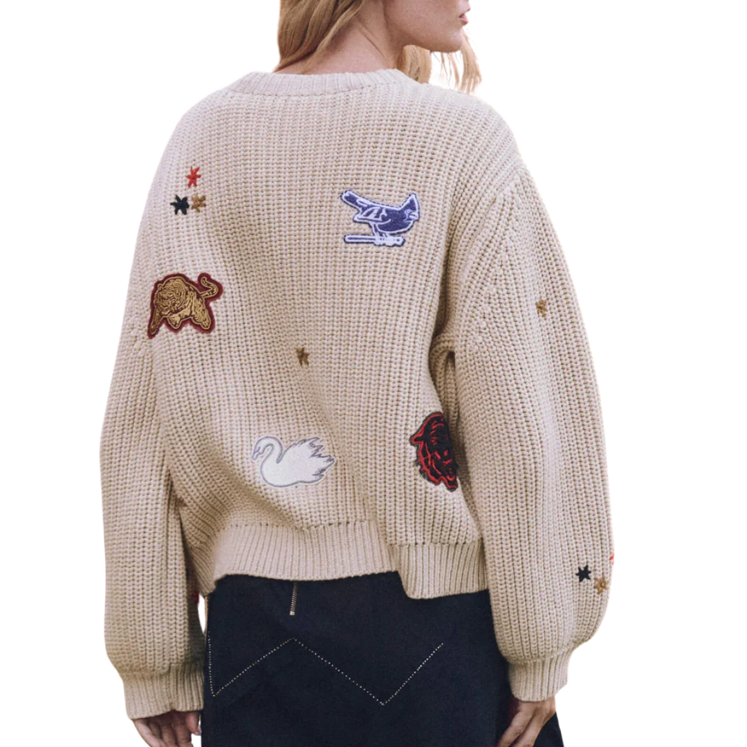 The Collegiate Cardigan in Natural