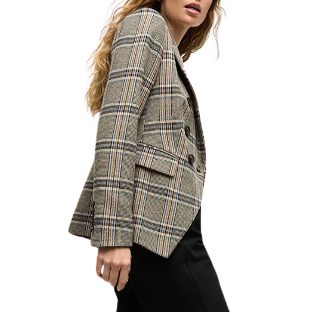 Miller Plaid Dickey Jacket in Black Multi