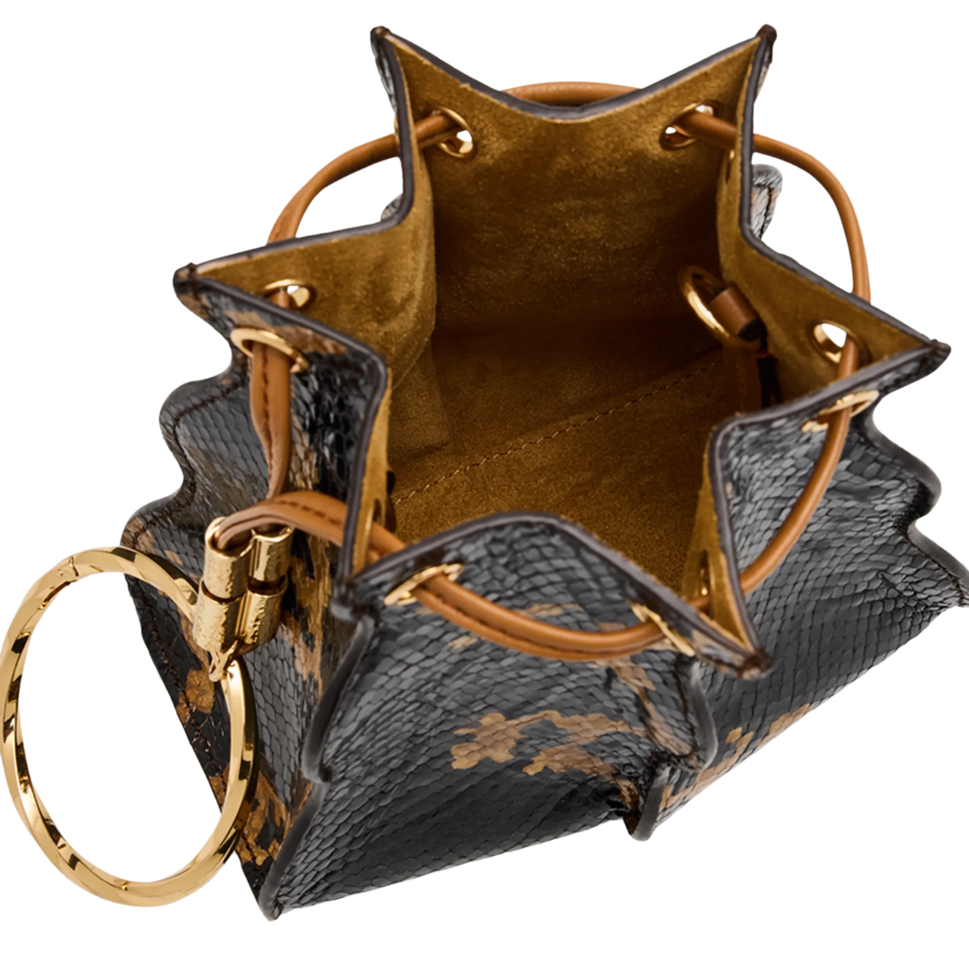 Adria Pleated Wave Pochette in Desert Exotic