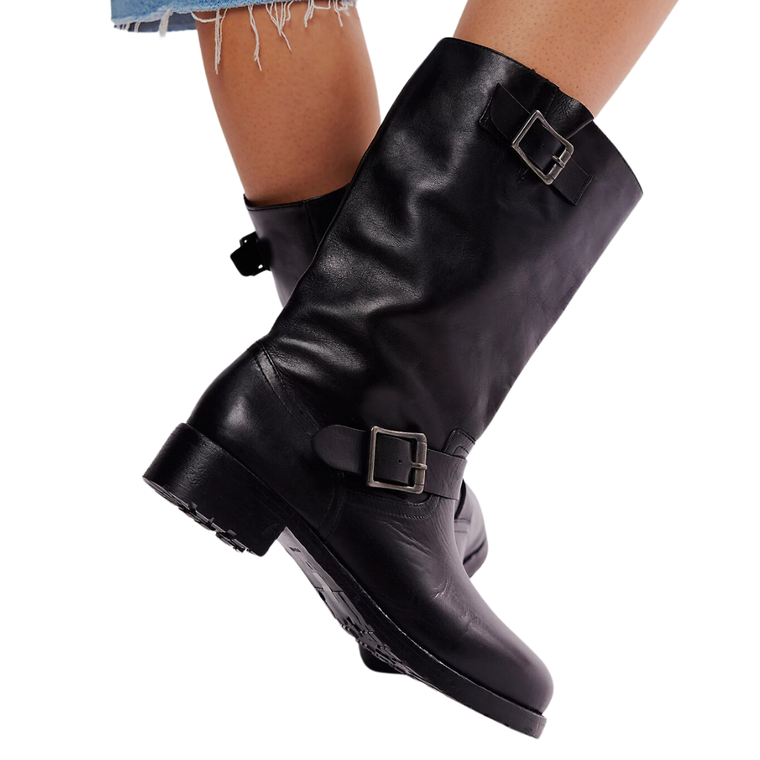 Ride Or Die Engineer Boots in Black