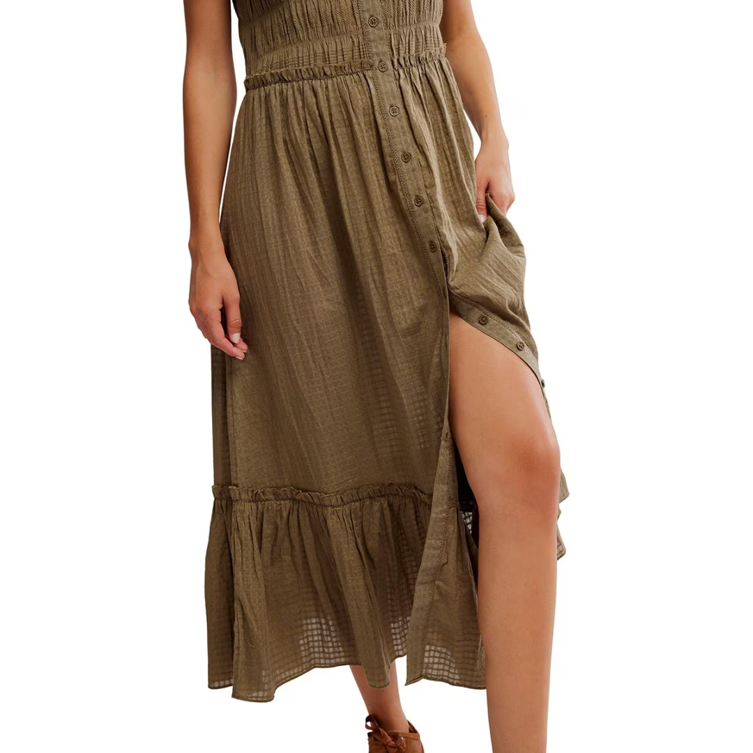 Desert Dazed Midi Dress in Caiman