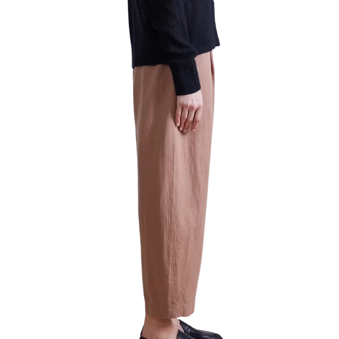 Bari Crop Trouser in Deep Khaki