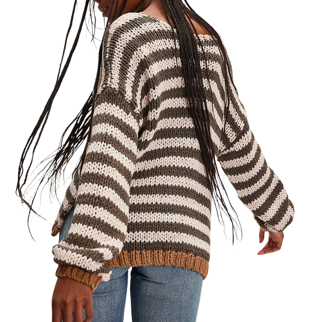 Portland Pullover in Seaweed Shell Combo